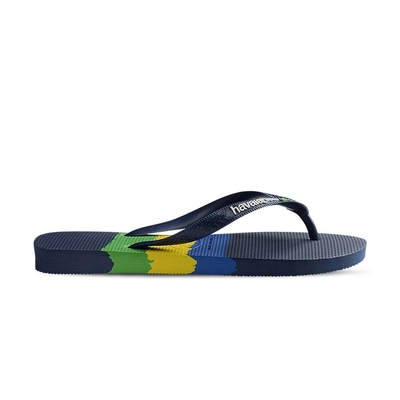 Havaianas 男鞋 女鞋 藍色 哈瓦仕 夾腳拖 國旗 彩繪塗鴉 拖鞋 4147239-0555U