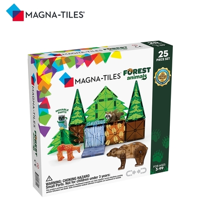 Magna-Tiles磁力積木25片-森林動物