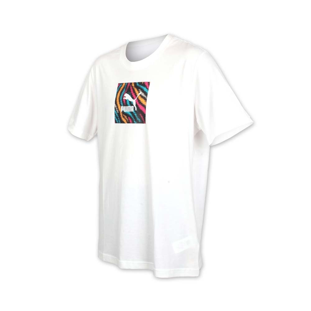 PUMA 男流行系列短袖T恤-慢跑 路跑 白彩色