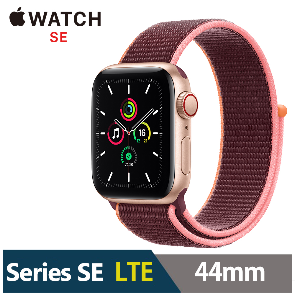 Apple Watch SE 44mm 鋁金屬錶殼配運動型錶環(GPS+Cellular版) product image 1