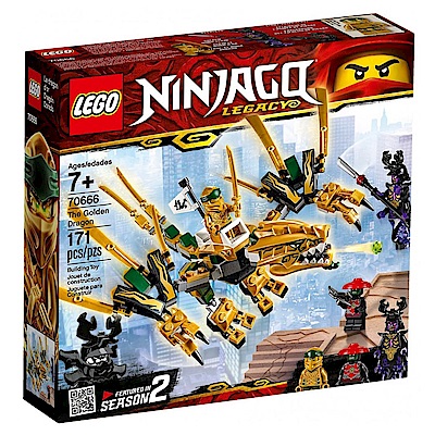 【LEGO樂高】NINJAGO忍者系列 70666 黃金龍