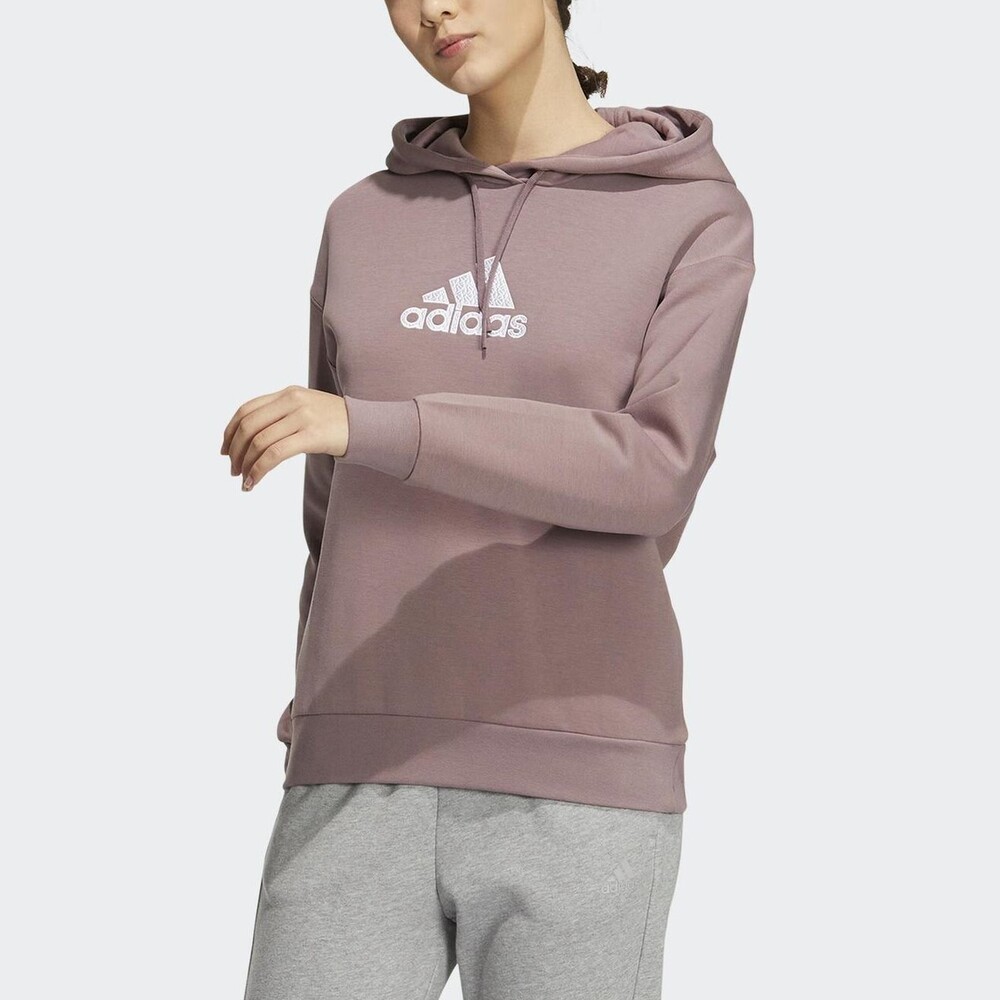 Adidas Mh Bos Hoody [HM7073] 女 連帽上衣 帽T 運動 訓練 休閒 寬鬆 舒適 亞洲版 粉