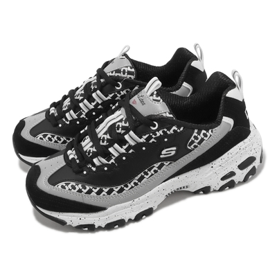 Skechers x Diane von Furstenberg 休閒鞋 D Lites 女鞋 黑 白 聯名款 150163BKWG