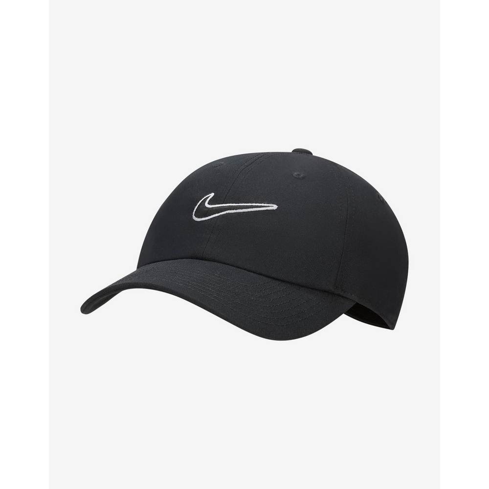 NIKE U NK CLUB CAP U CB SWSH L 棒球帽-黑白-FB5369010