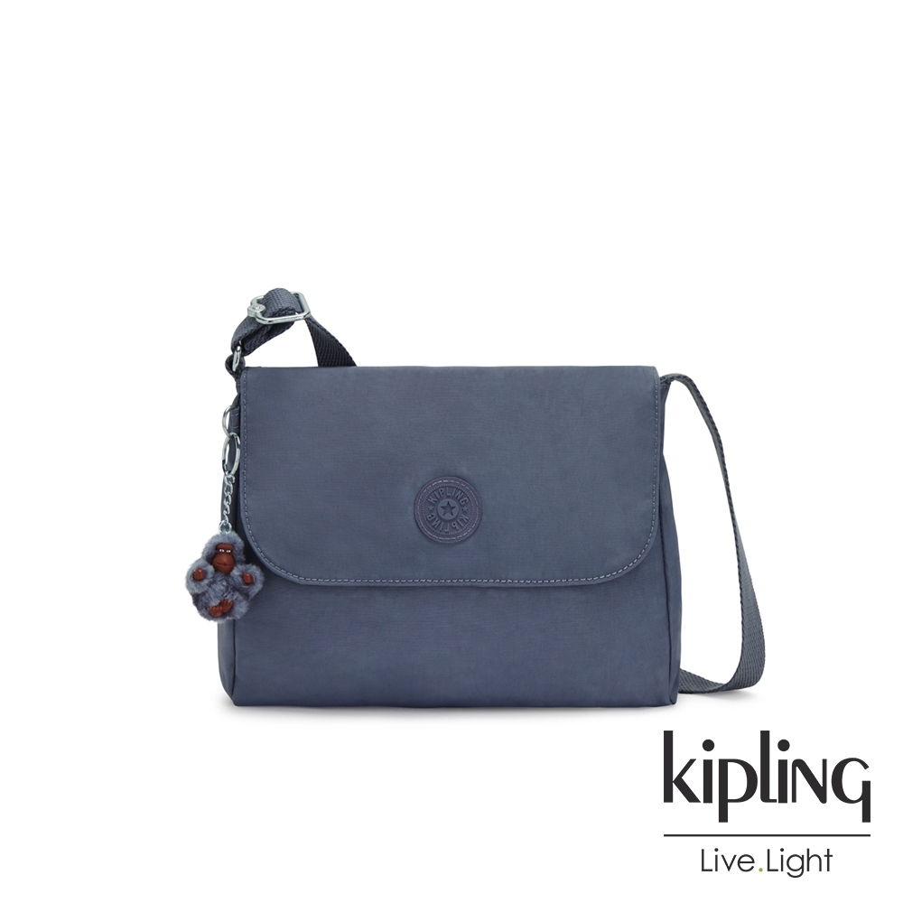 Kipling 復古迷霧灰翻蓋側背包-MELILLO