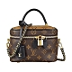 LV M45165 VANITY PM花紋LOG Monogram Reverse帆布拉鍊手提斜背化妝包(咖啡) product thumbnail 1