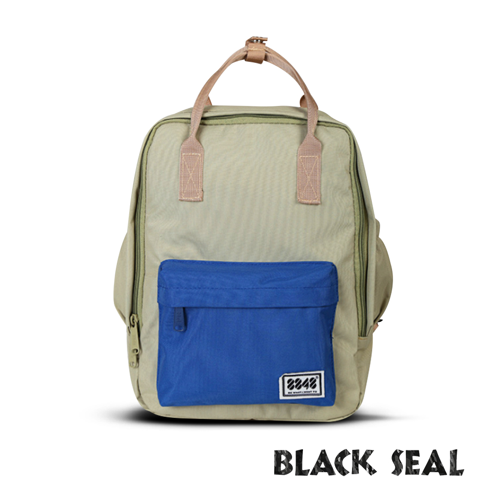 BLACK SEAL 聯名8848系列-多隔層休閒小方型後背包-綠藍BS83008