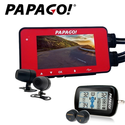 【PAPAGO!】  GoSafe 486C機車紀錄器+M10E胎壓組