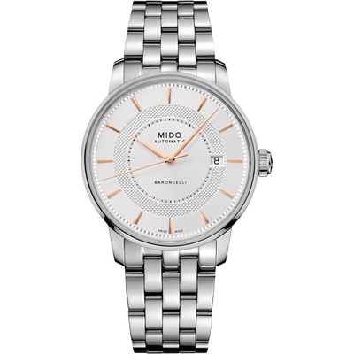 MIDO 美度 官方授權 BARONCELLI SIGNATURE 沉穩紳士機械腕錶M0374071103101-39mm