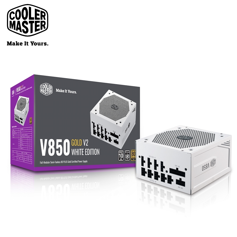 Cooler Master V850 Gold V2 White Edition 850W 電源供應器 白色版