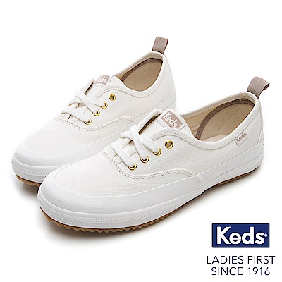 Keds SCOUT 機能防潑水綁帶休閒鞋-白