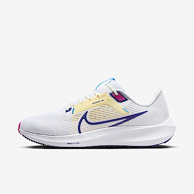 Nike Air Zoom Pegasus 40 [DV3853-105] 男 慢跑鞋 運動 路跑 小飛馬 支撐 白 藍紫