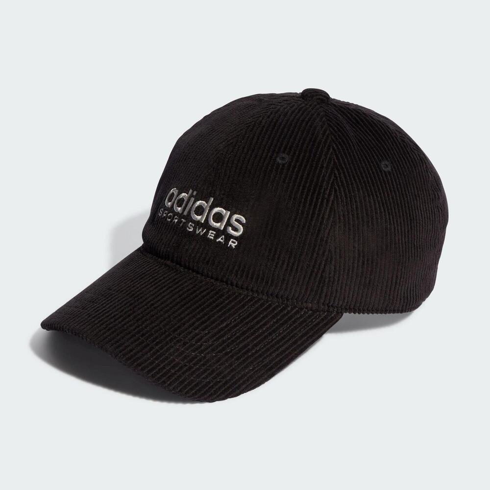 Adidas Low Dad Cap Cor [IB2664] 棒球帽帽子運動經典休閒燈芯絨復古黑 