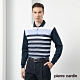 Pierre Cardin皮爾卡登 男款 吸濕排汗橫條長袖polo衫-藍色(5205252-35) product thumbnail 1