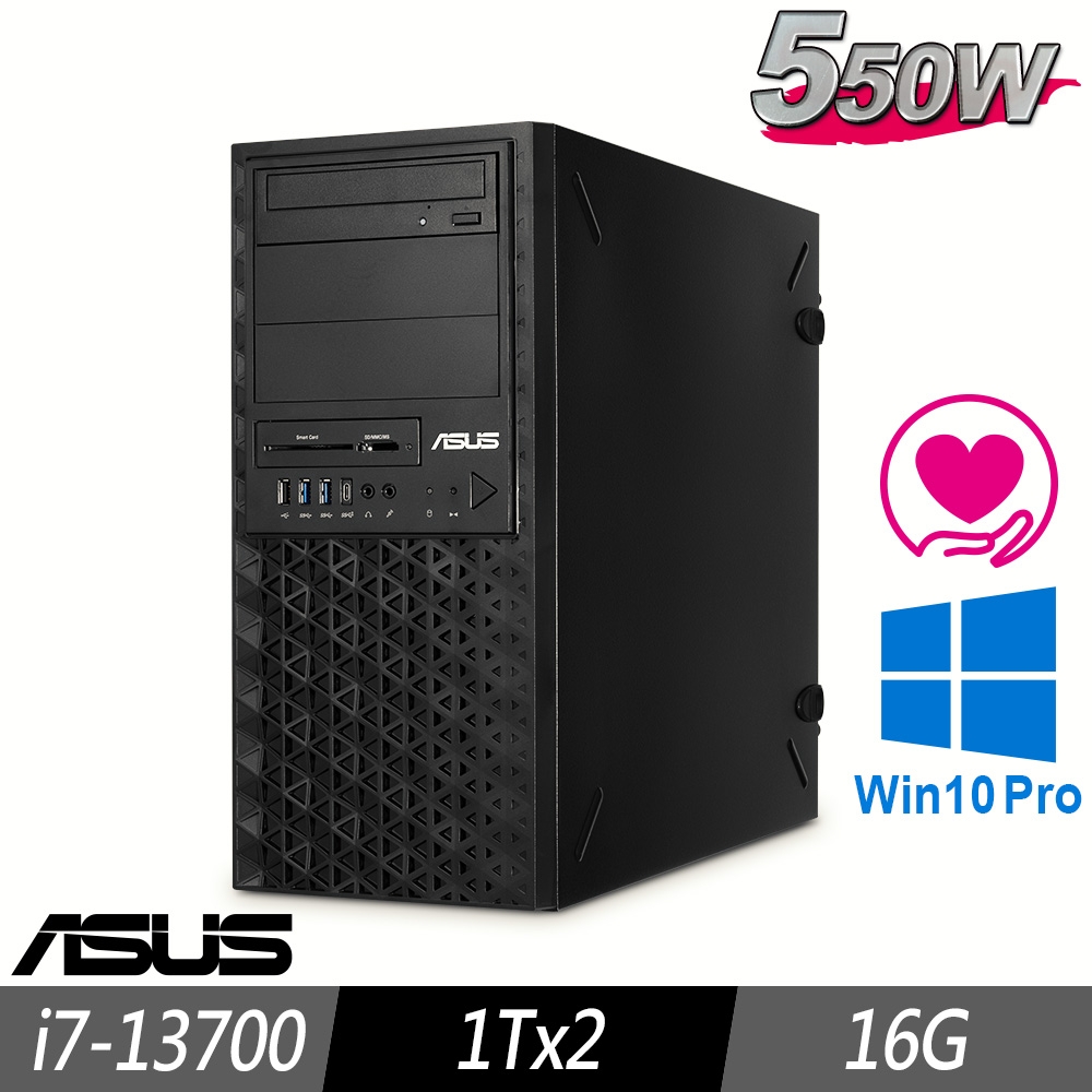 (W10P會計系統專用機)ASUS 華碩 WS760T 工作站 i7-13700/16G/1TBx2/550W/W10P