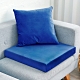 凱蕾絲帝 高支撐記憶聚合加厚絨布坐墊/沙發墊/實木椅墊55x55cm-深藍(二入) product thumbnail 1