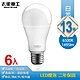(6入) 太星電工 13W超節能LED燈泡/白光 A813W*6 product thumbnail 1