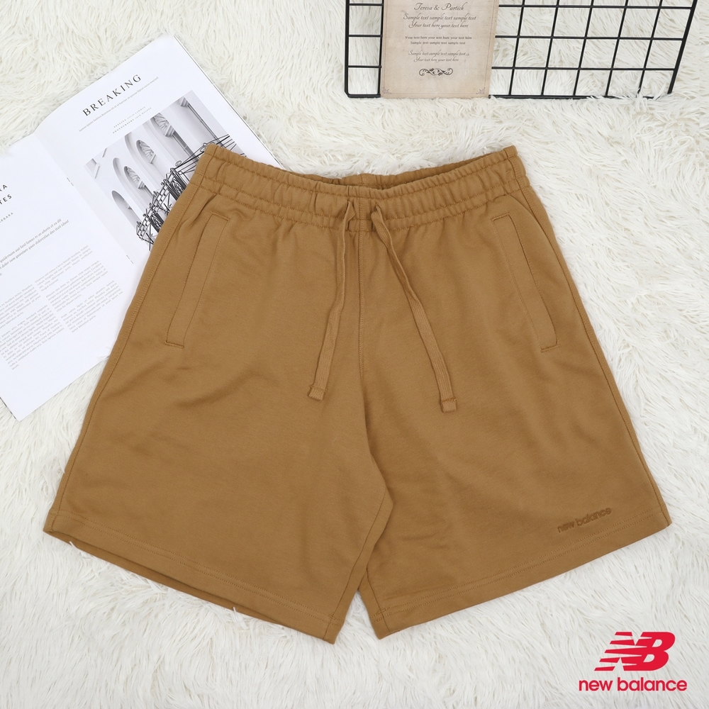 New Balance 短褲 Athletics Nature State Shorts 男款 棕 抽繩 厚磅 毛圈布 NB AMS23550TOB