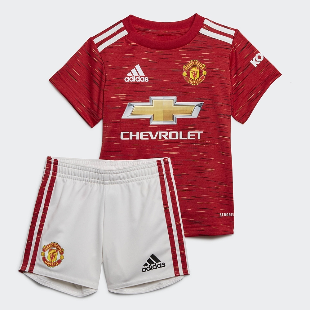 adidas MANCHESTER UNITED 20/21 嬰兒主場足球套裝 童裝 FM4283