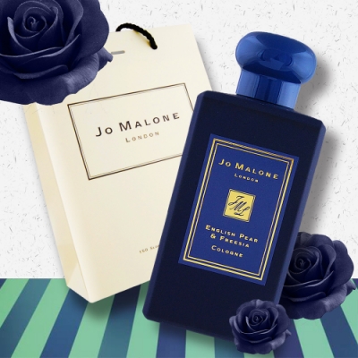 Jo Malone 英國梨與小蒼蘭古龍水100ml[含外盒+緞帶+提袋]-午夜藍聖誕限定