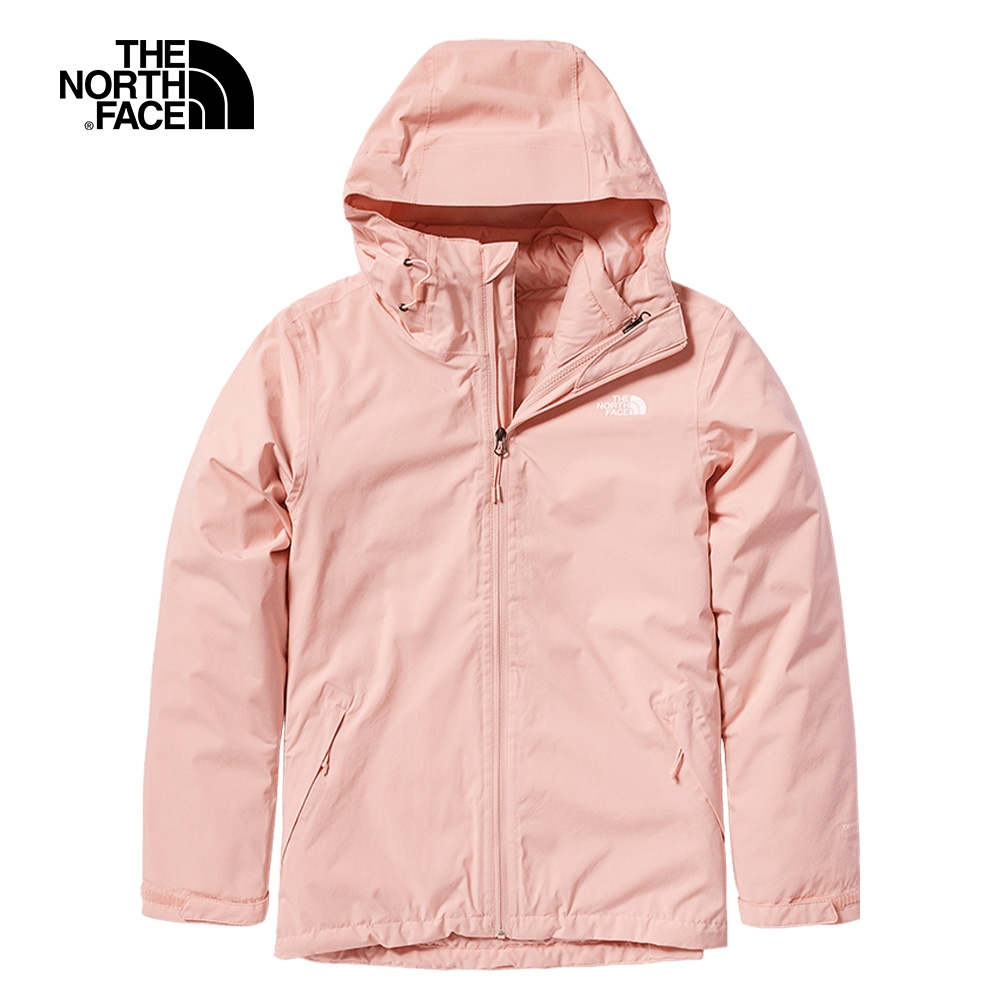 The North Face北面女款粉色防水透氣保暖三合一外套｜5B1X3ZH