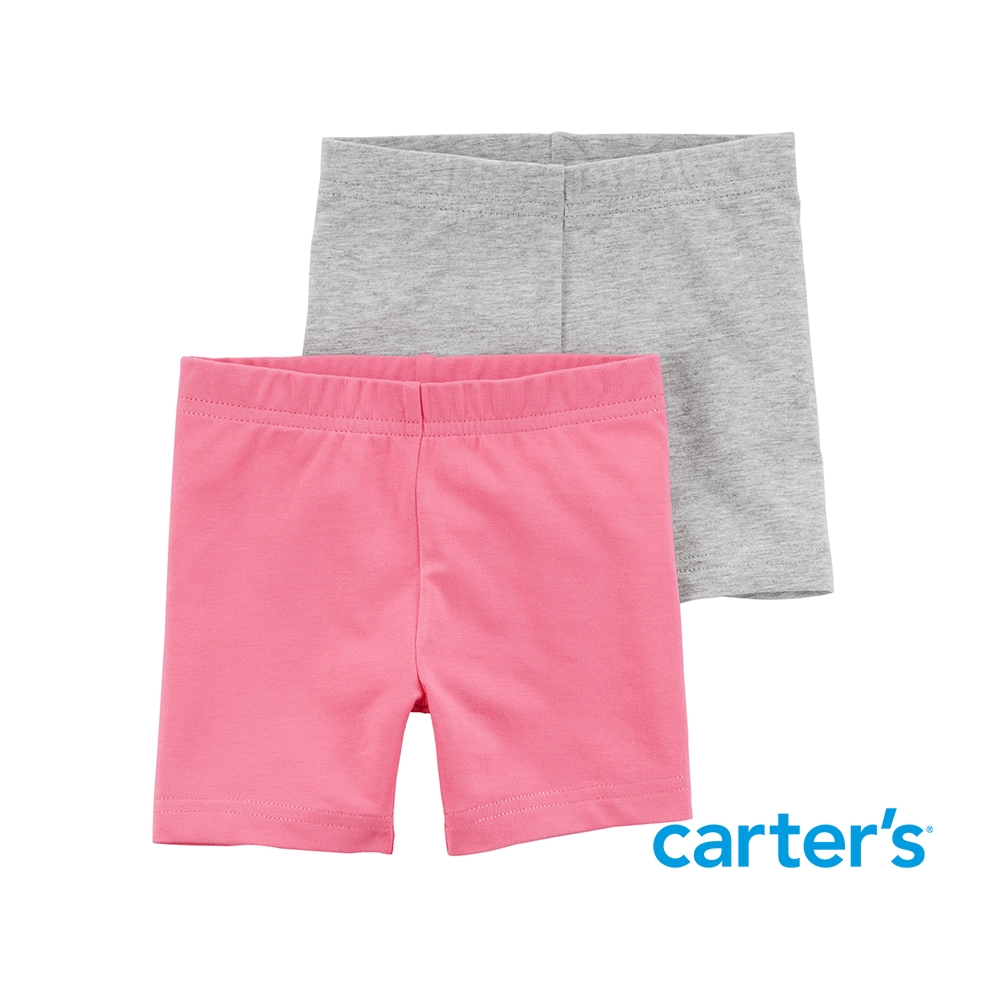 【Carter's】舒適粉白2件組內搭褲(6M-24M)