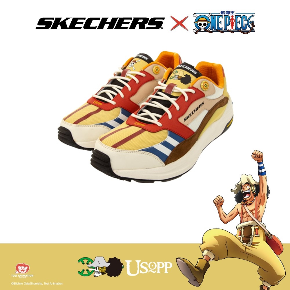 SKECHERS 休閒鞋 男休閒 ONE PIECE 聯名款 - 騙人布 GLOBAL JOGGER - 894035NMLT