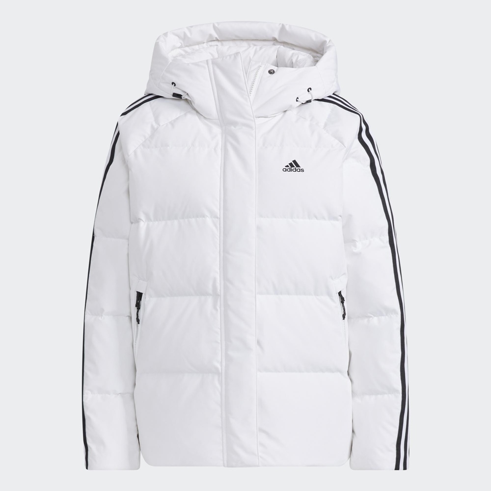 ADIDAS W 3ST PUFF JKT 女 羽絨外套-白-HA1176