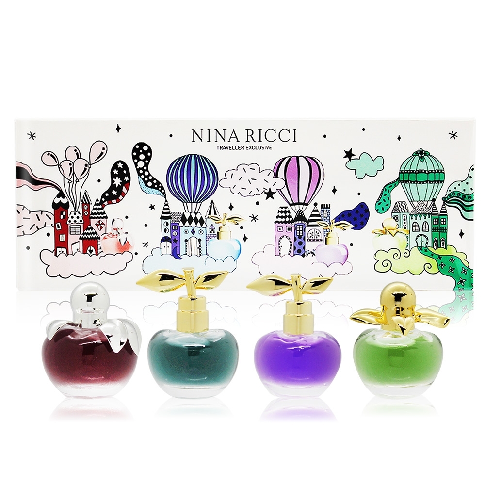 即期品)NINA RICCI 蘋果系列女性小香旅行禮盒[貝拉+蘋果甜心+閨蜜甜心+