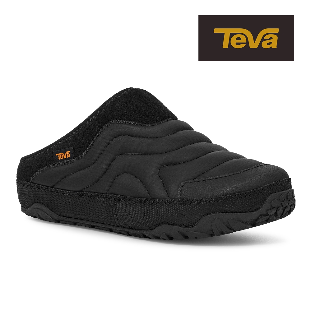 【TEVA】原廠貨 男/女/中性 ReEmber Terrain 防潑水菠蘿麵包鞋/穆勒鞋/休閒鞋/懶人鞋(黑色-TV1129582BLK)