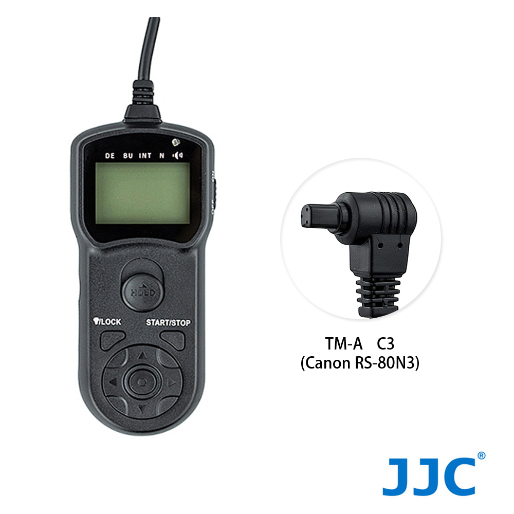 JJC TM-A 液晶定時快門線 C3 (相容Canon RS-80N3) 送專用固定夾