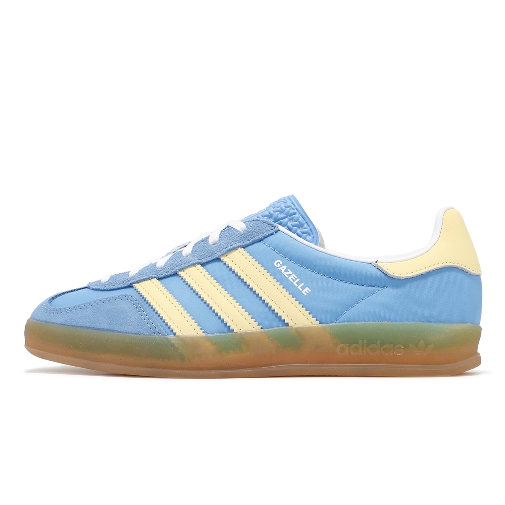 adidas 休閒鞋Gazelle Indoor W 女鞋水藍奶油黃復古德訓鞋愛迪達IE2960