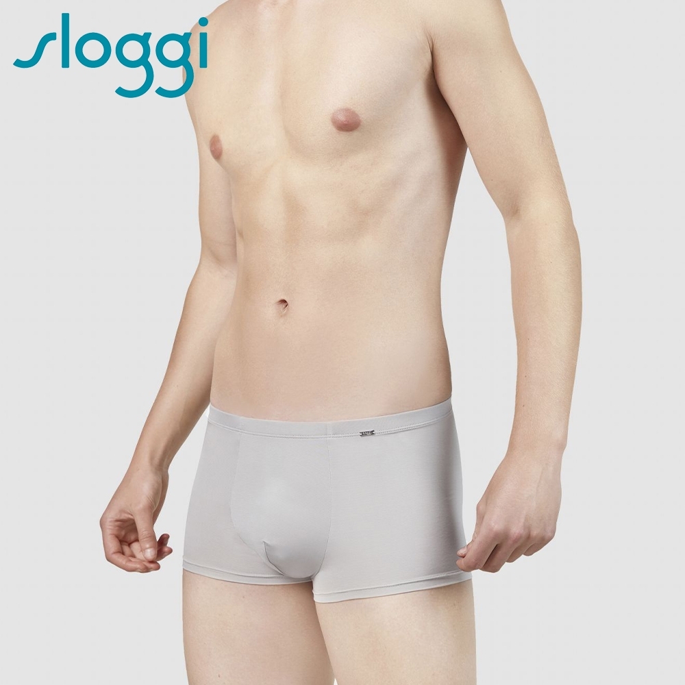 sloggi MEN COOL STRIPY極尚涼感系列平口褲 M-XXL 灰岩礦(男士合身四角褲) G918504 QK