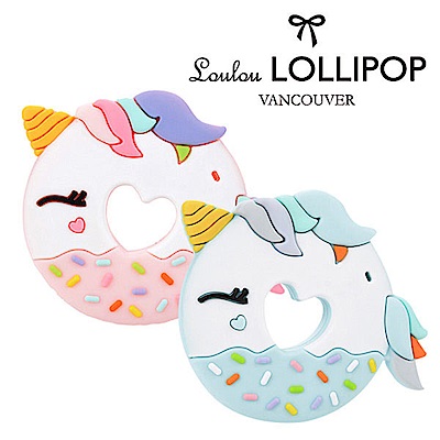 加拿大Loulou lollipop嬰幼兒固齒器 獨角獸甜甜圈系列(2款可選)