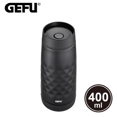 【GEFU】德國品牌按壓式不鏽鋼保溫杯400ml