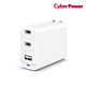 Cyberpower GaN 72W Type-C/USB 三孔 動態電源 快速充電器TR11U2C72W-TW product thumbnail 2