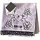 ANNA SUI 品牌字母愛心蝴蝶玫瑰LOGO刺繡小方巾(粉紫色系) product thumbnail 1