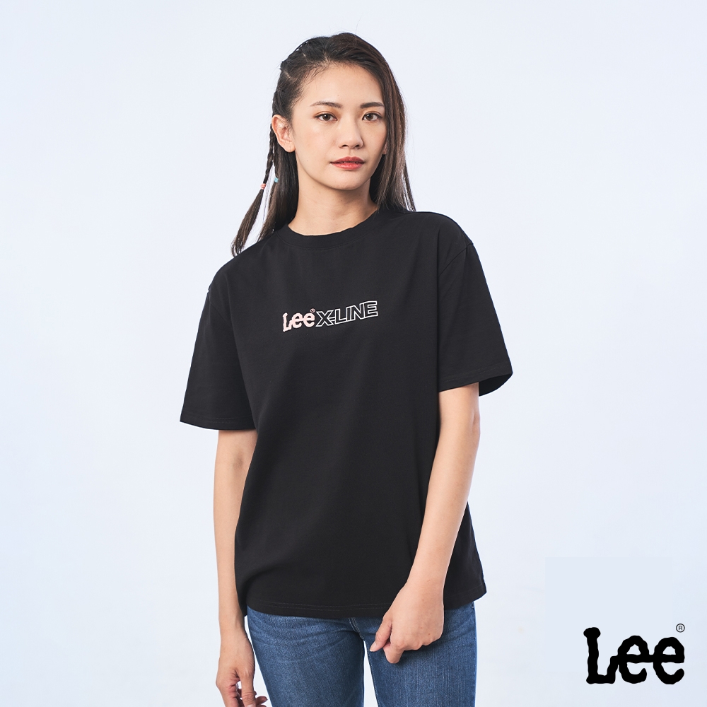 Lee 女款 女孩GIRL SKATE短袖圓領T恤 魔力黑｜X-LINE | T恤 | Yahoo奇摩購物中心