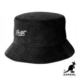 KANGOL-VINTAGE 手寫字雙面漁夫帽-黑色