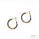 Rshow Hoop Earrings 明星款金屬C型單圈鑽耳環玫瑰金 product thumbnail 1