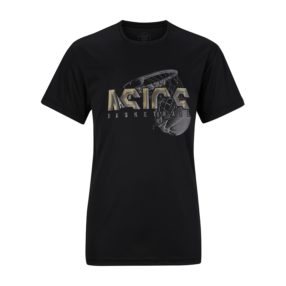 Asics [2063A371-001] 男 短袖 上衣 T恤 亞洲版 運動 訓練 休閒 籃球 吸濕 快乾 亞瑟士 黑