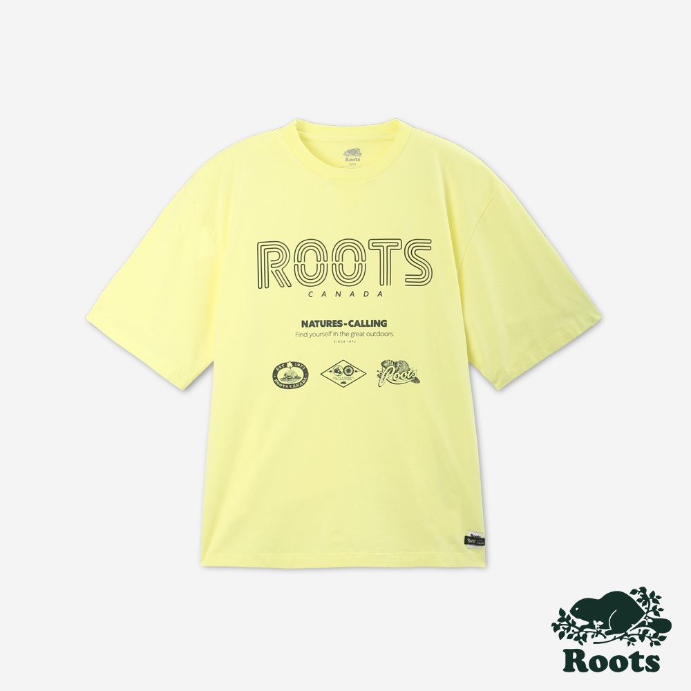 Roots 男裝- NATURE'S CALLING短袖T恤-淡黃