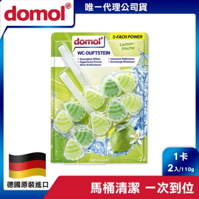 【德國domol】懸掛式馬桶芳香清潔兩入組-青檸(3入)