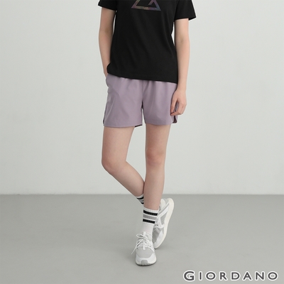 GIORDANO 女裝3M輕薄運動短褲 - 32 暗灰紫