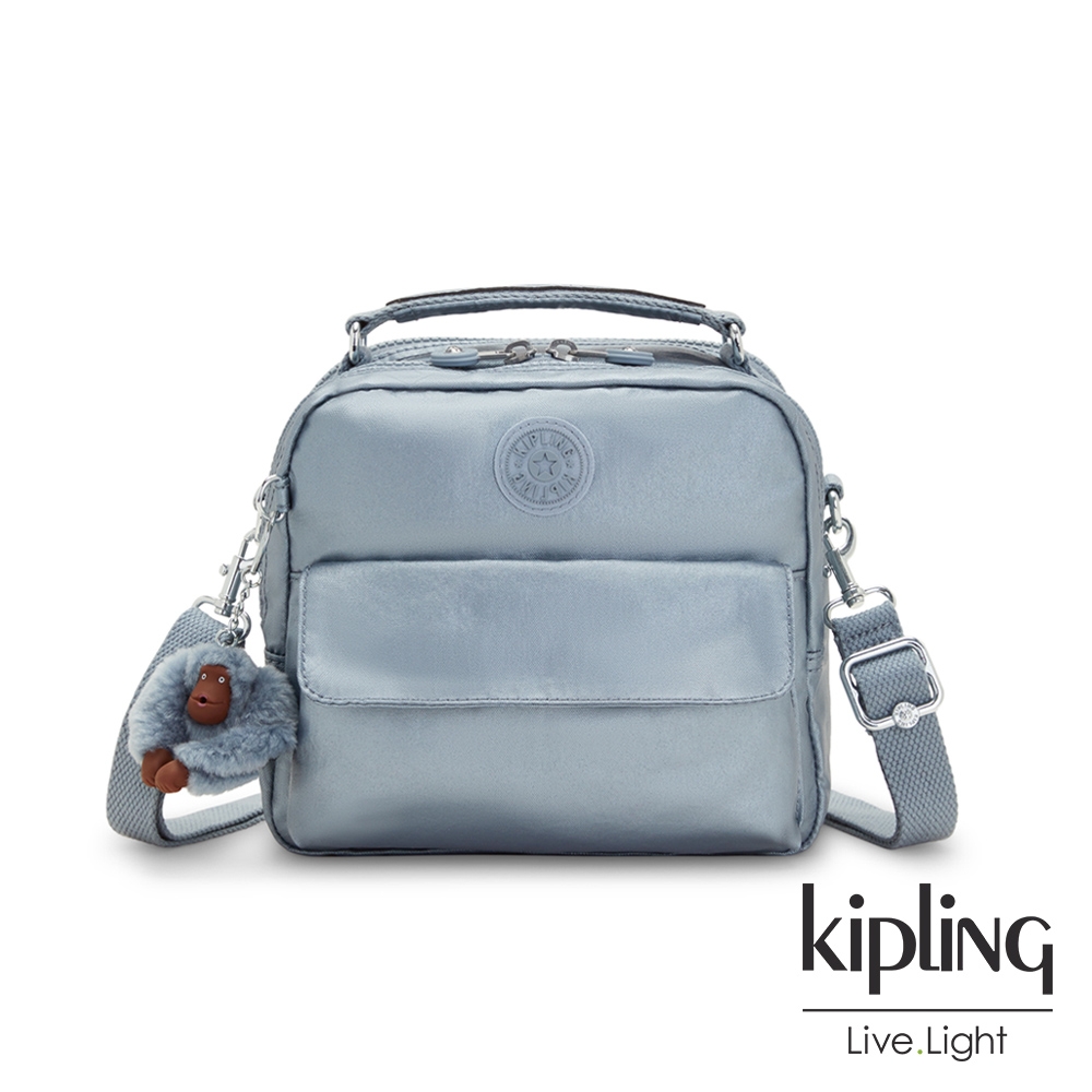 Kipling 月光藍佐蘇打汽水兩用側背後背包-CANDY