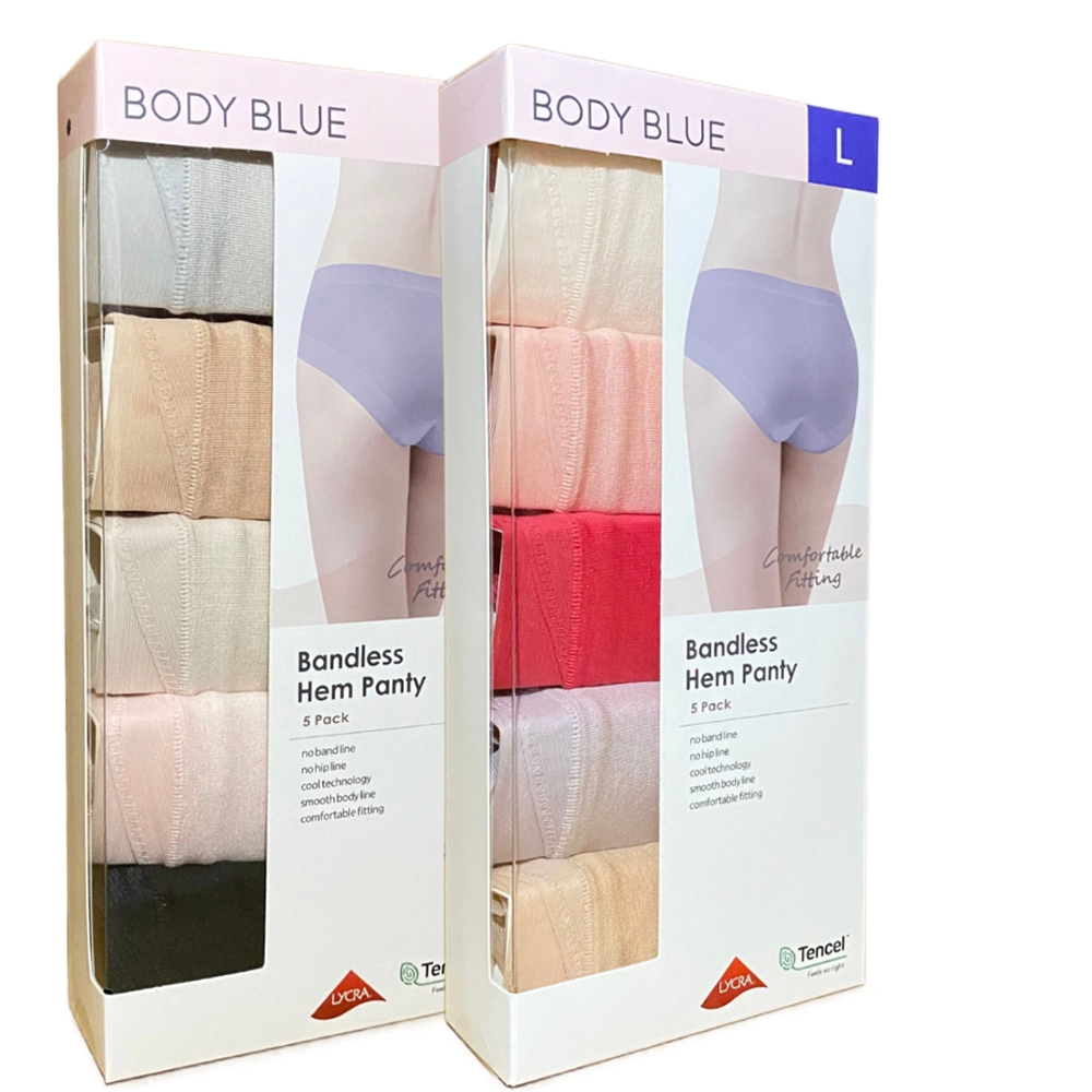 Body Blue 女無痕三角天絲內褲5入組