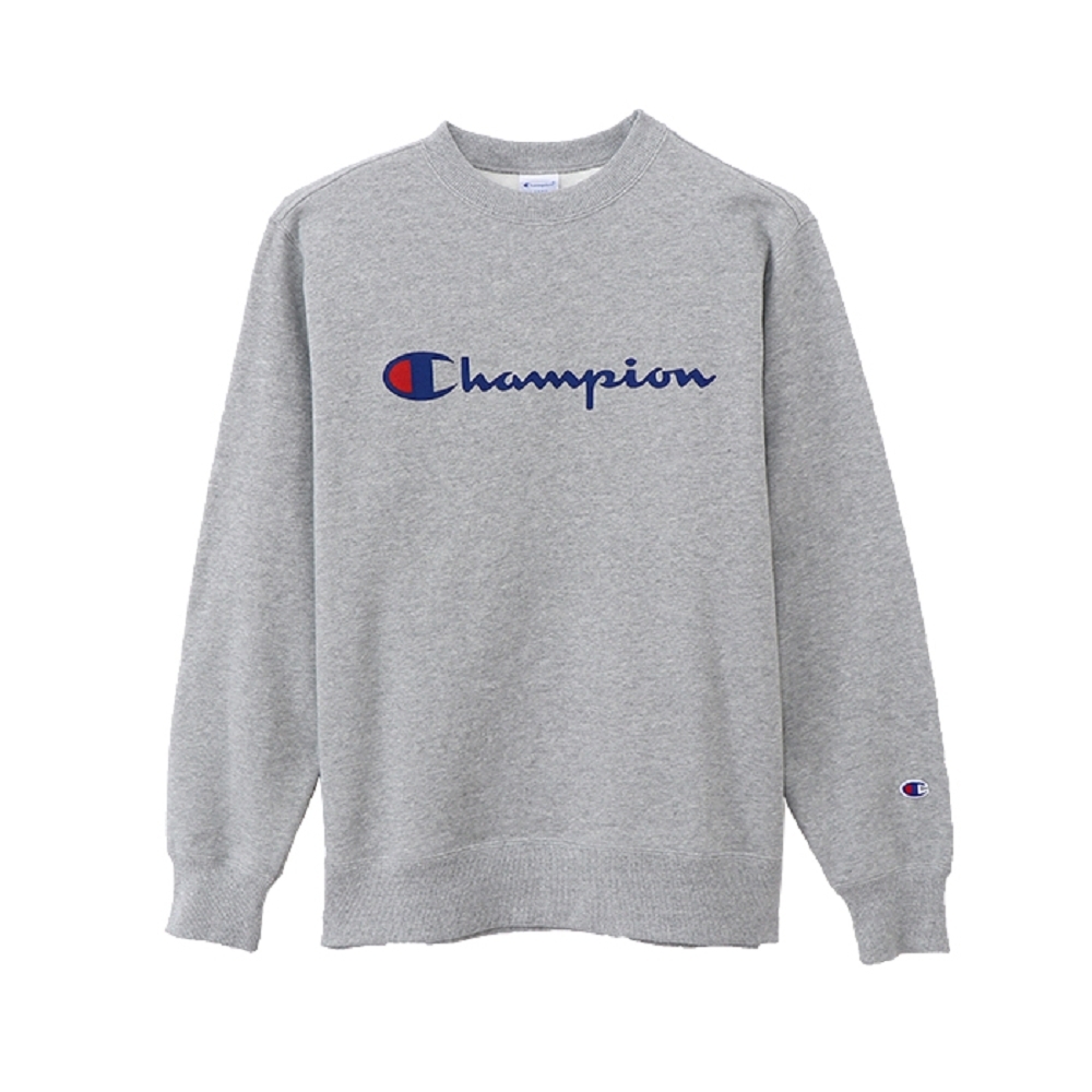 Champion Basic 草寫Logo內刷毛大學Tee 灰色