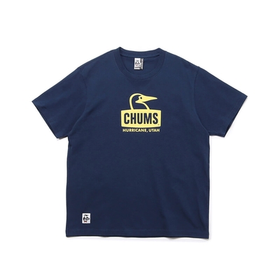 CHUMS Booby Face T-Shirt短袖上衣-深藍/黃-CH012278N015