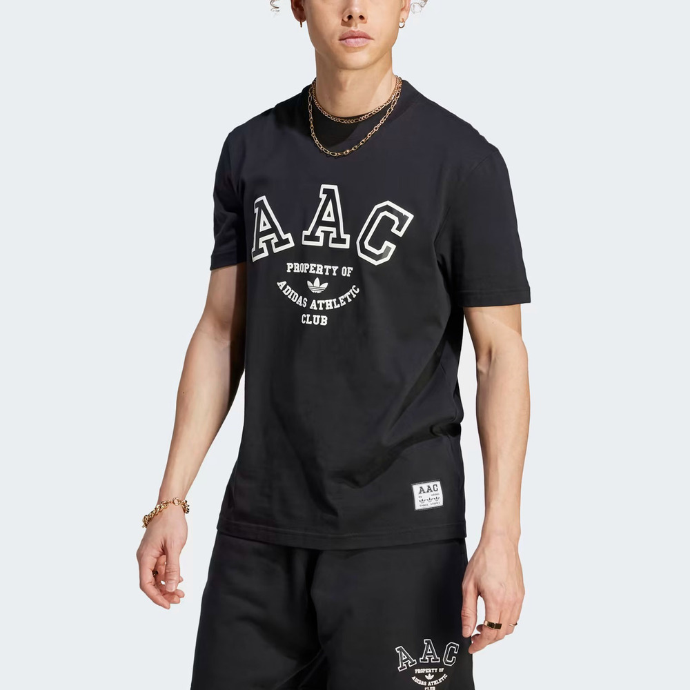 Adidas Hack AAC Tee [HZ0711] 男 短袖上衣 T恤 亞洲版 運動 休閒 三葉草 棉質 舒適 黑