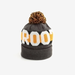 ROOTS配件- 周年紀念毛球針織帽-灰色